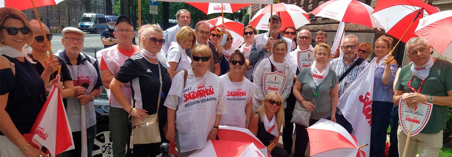  SPRZECIW OŚWIATOWEJ „SOLIDARNOŚCI” POD MEiN – 1 LIPCA 2021